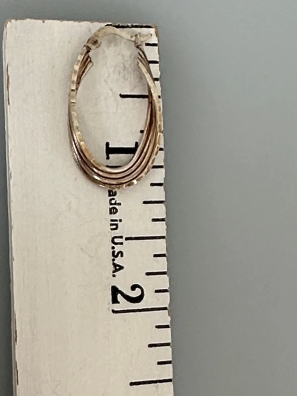 Sterling silver Layered Textured Hoop Earrings - Picture 3 of 3